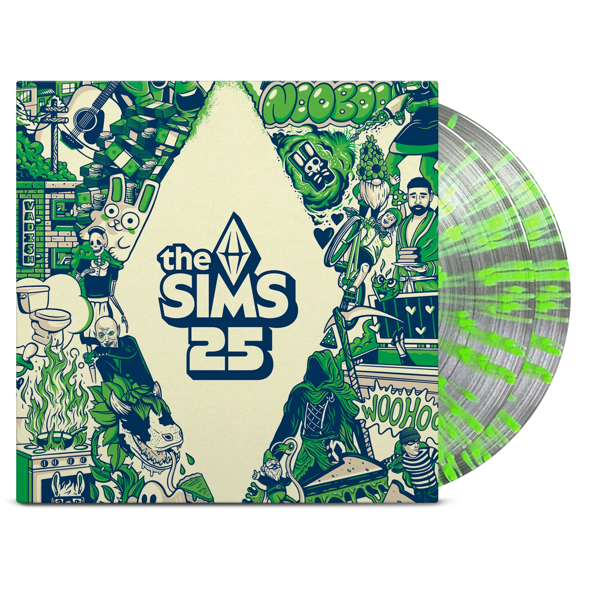 The Sims 25th (Clear with Neon Green Splatter) | At The