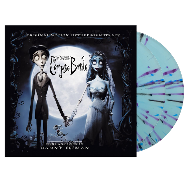 Corpse Bride (Lune bleue avec éclaboussures de fantômes violets et noirs) - Bande originale vinyle