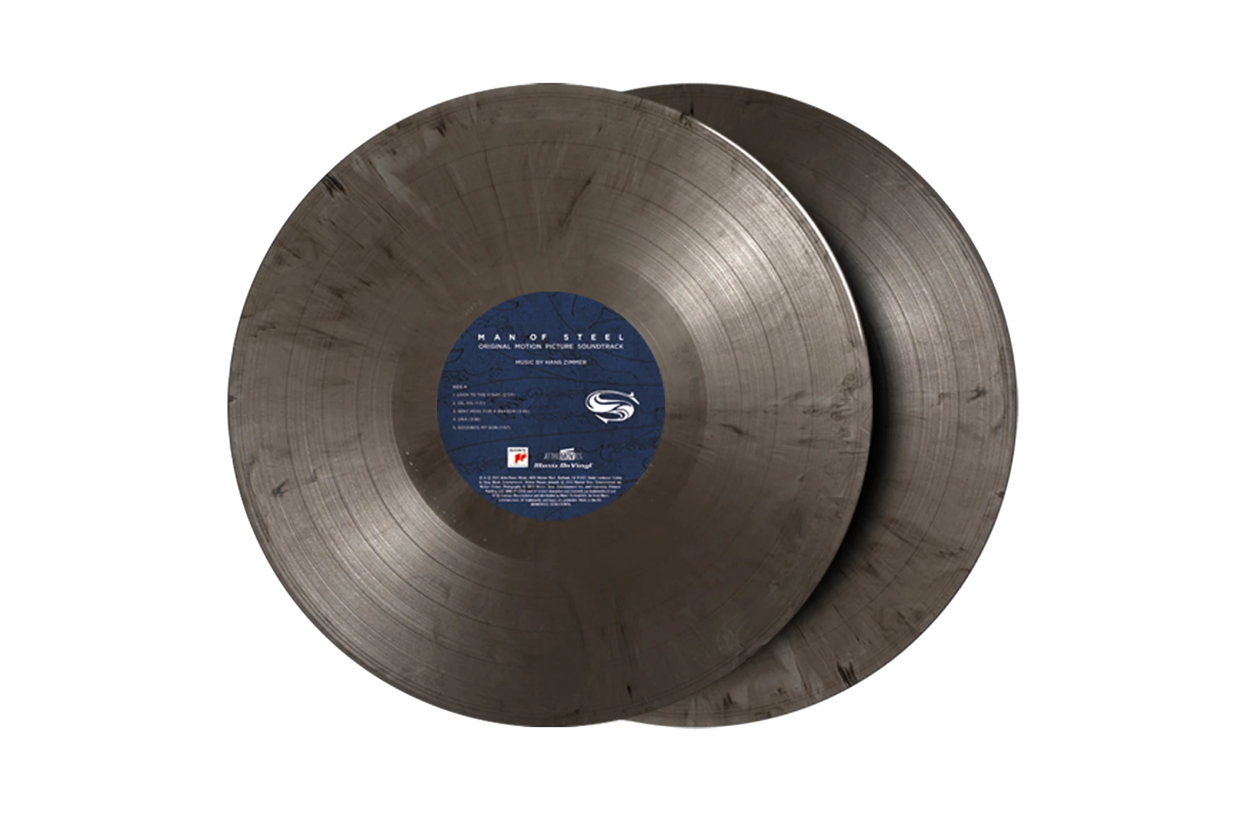  Man Of Steel (Original Soundtrack) - Limited Gatefold, 180-Gram  Silver & Black Marble Colored Vinyl: CDs & Vinyl